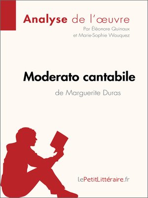 cover image of Moderato cantabile de Marguerite Duras (Analyse de l'œuvre)